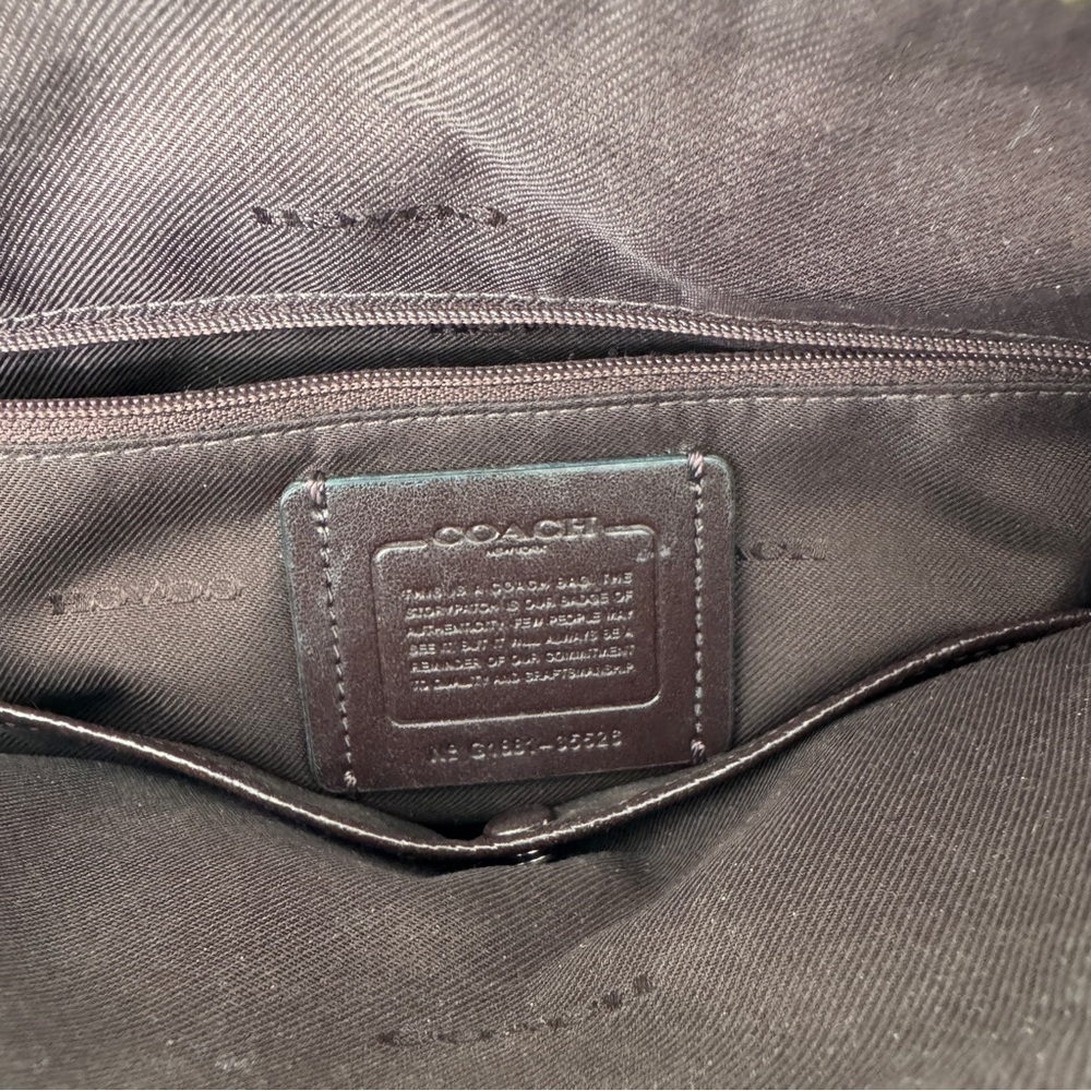Coach Metallic Grey Leather Handbag - Picture 9 of 13